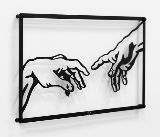 Michelangelo - Creation of Adam (Metal Wall Art)