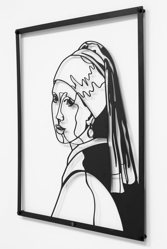 Johannes Vermeer - Girl with a Pearl Earring (Metal Wall Art)