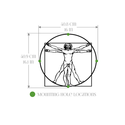 Da Vinci - Vitruvian Man (Metal Wall Art) - HearthCraft Creations 
