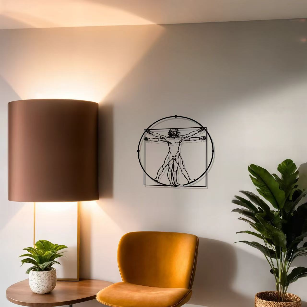 Da Vinci - Vitruvian Man (Metal Wall Art) - HearthCraft Creations 