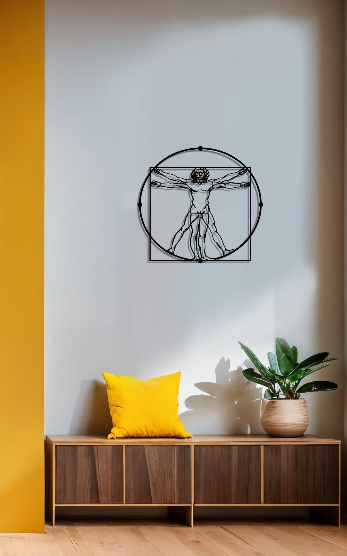 Da Vinci - Vitruvian Man (Metal Wall Art) - HearthCraft Creations 