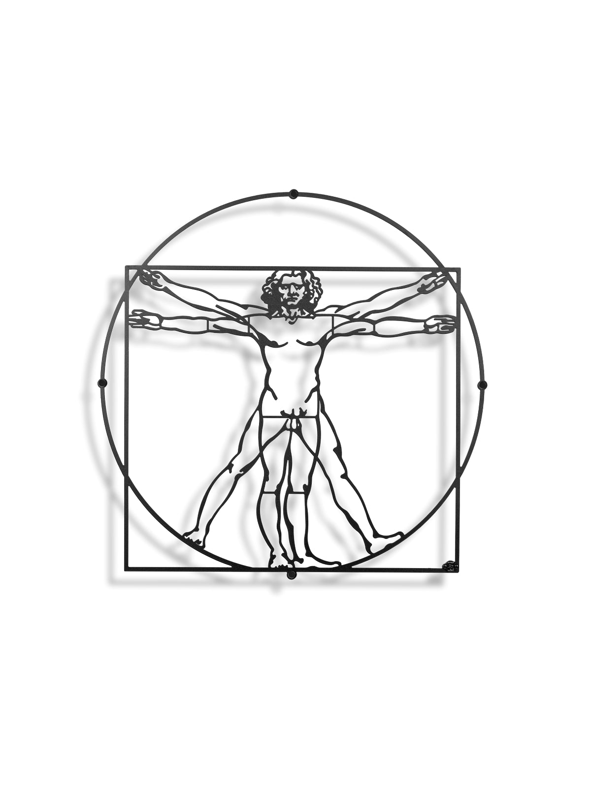 Da Vinci - Vitruvian Man (Metal Wall Art) - HearthCraft Creations 