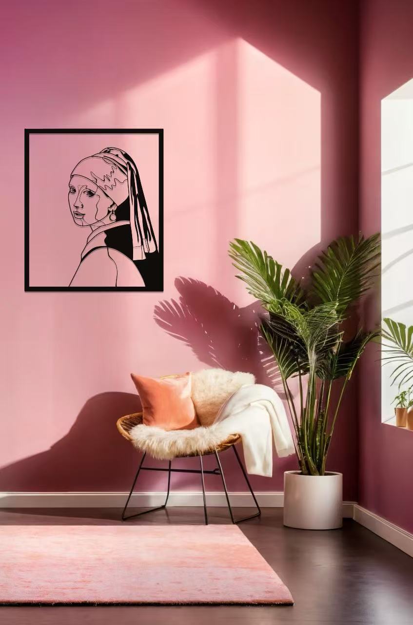 Johannes Vermeer - Girl with a Pearl Earring (Metal Wall Art) - HearthCraft Creations 