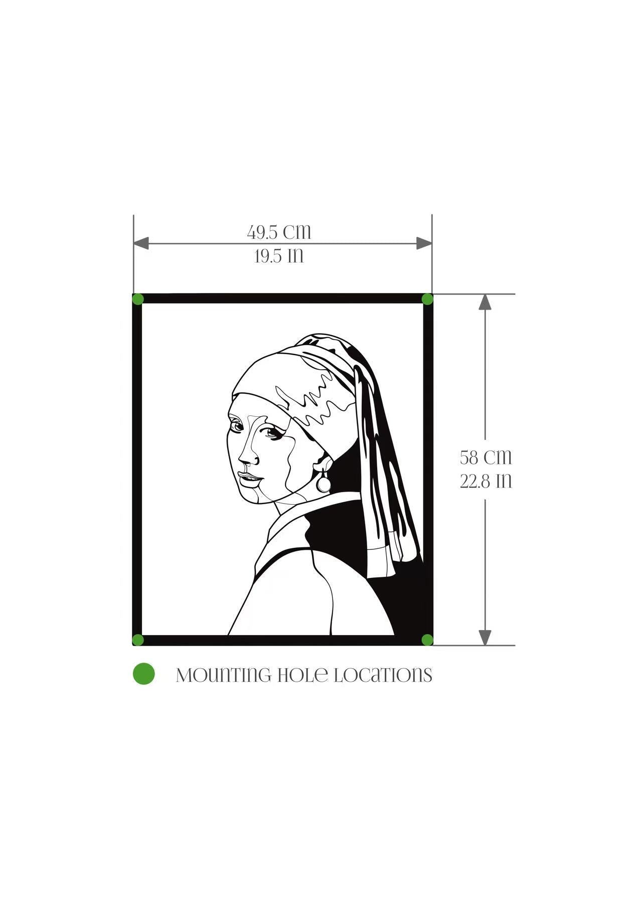 Johannes Vermeer - Girl with a Pearl Earring (Metal Wall Art) - HearthCraft Creations 