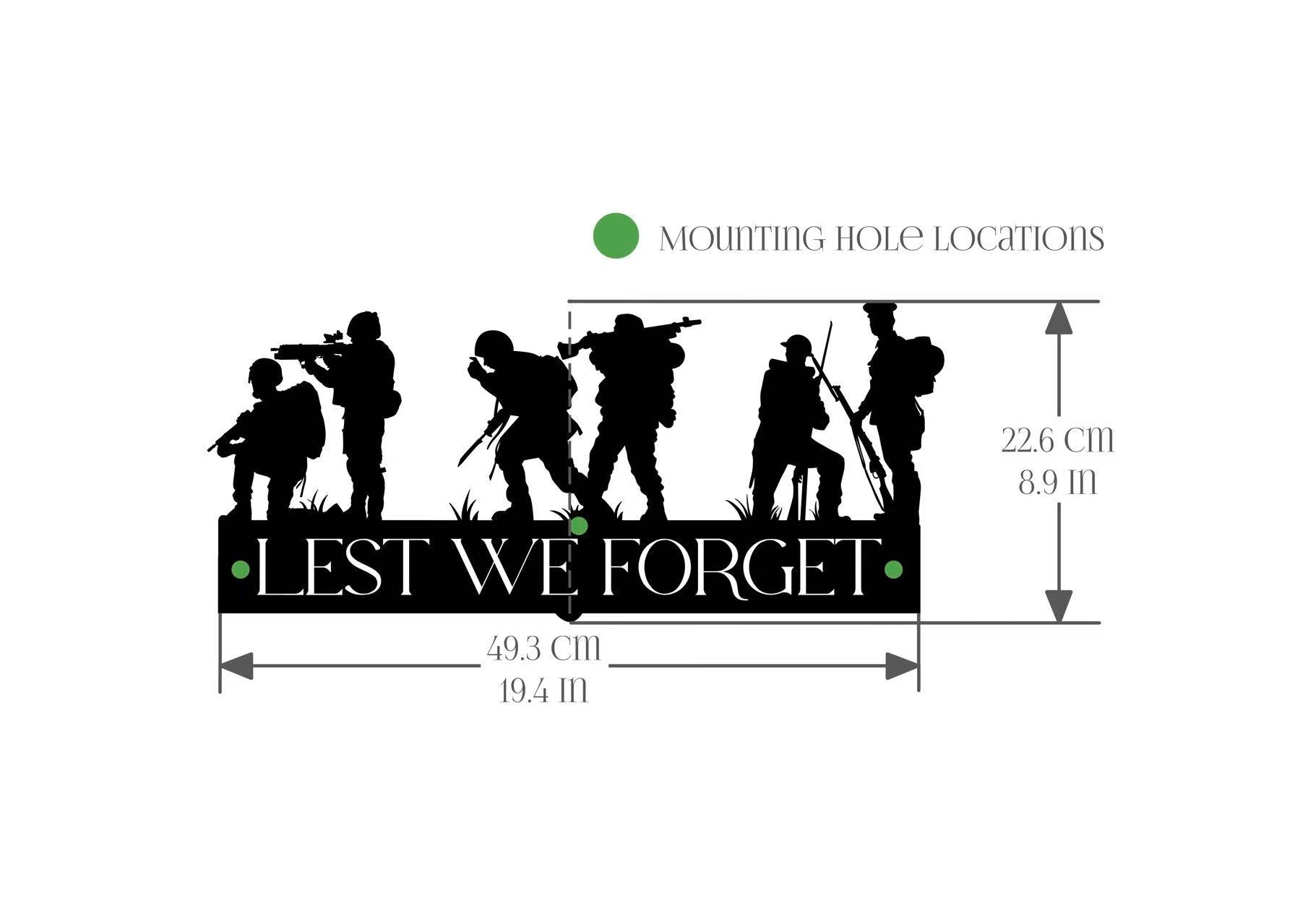 Lest We Forget (Metal Wall Art) - HearthCraft Creations 