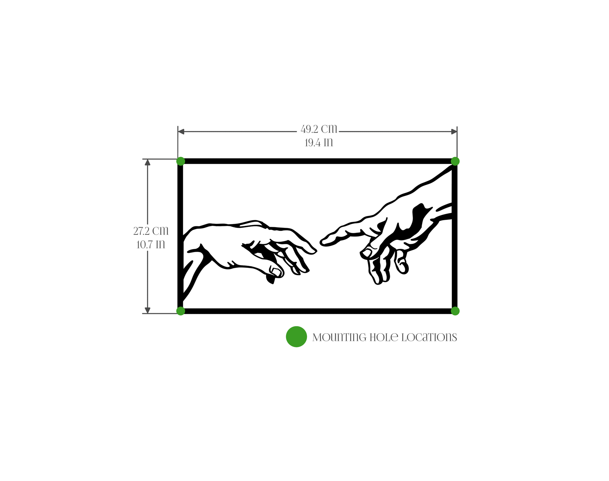 Michelangelo - Creation of Adam (Metal Wall Art) - HearthCraft Creations 