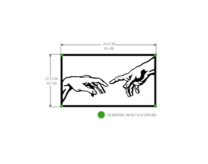 Michelangelo - Creation of Adam (Metal Wall Art) - HearthCraft Creations 