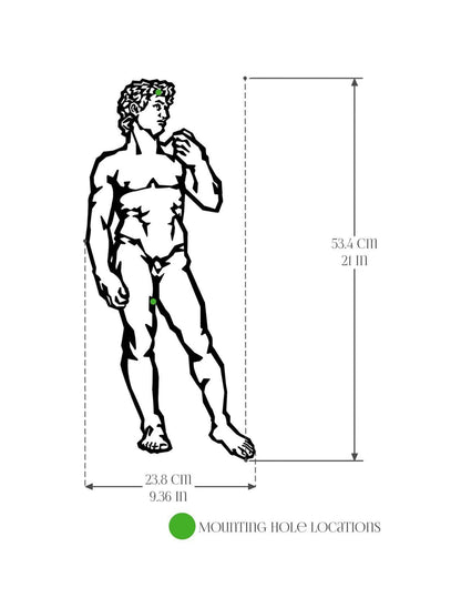 Michelangelo - Statue of David (Metal Wall Art) - HearthCraft Creations 